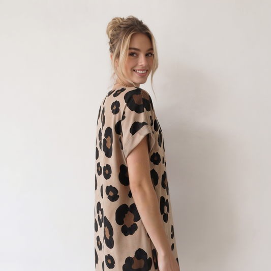 Leona | Elegantes Kleid mit Leopardenmuster