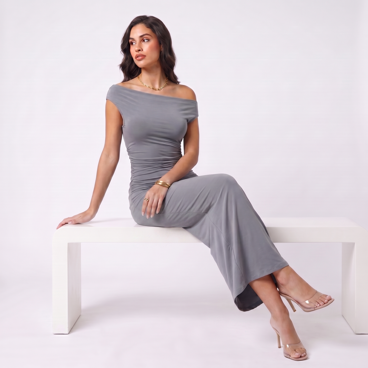 Aurelia | Elegantes schulterfreies Abendkleid