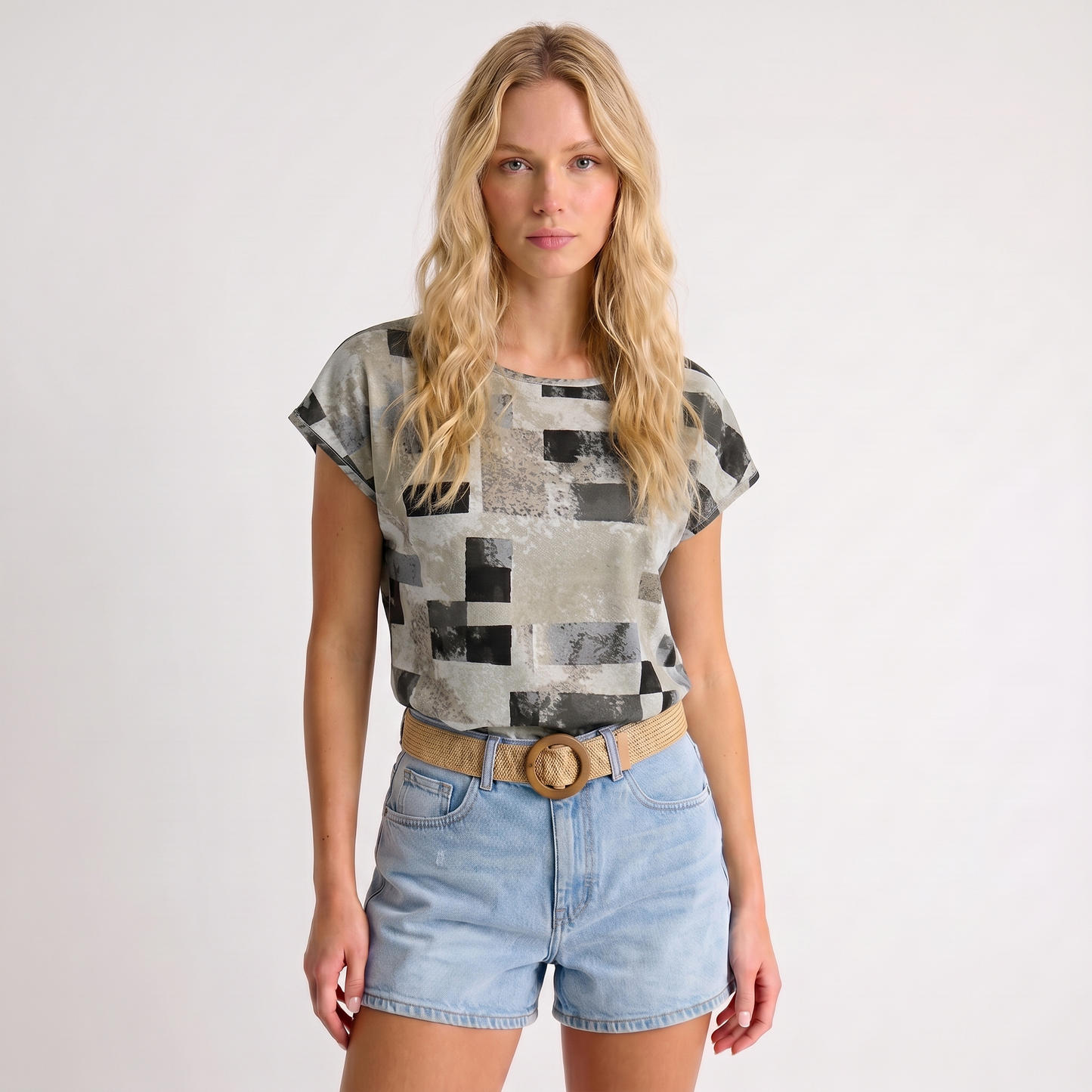 Carla | Elegantes T-Shirt mit Abstrakt-Muster