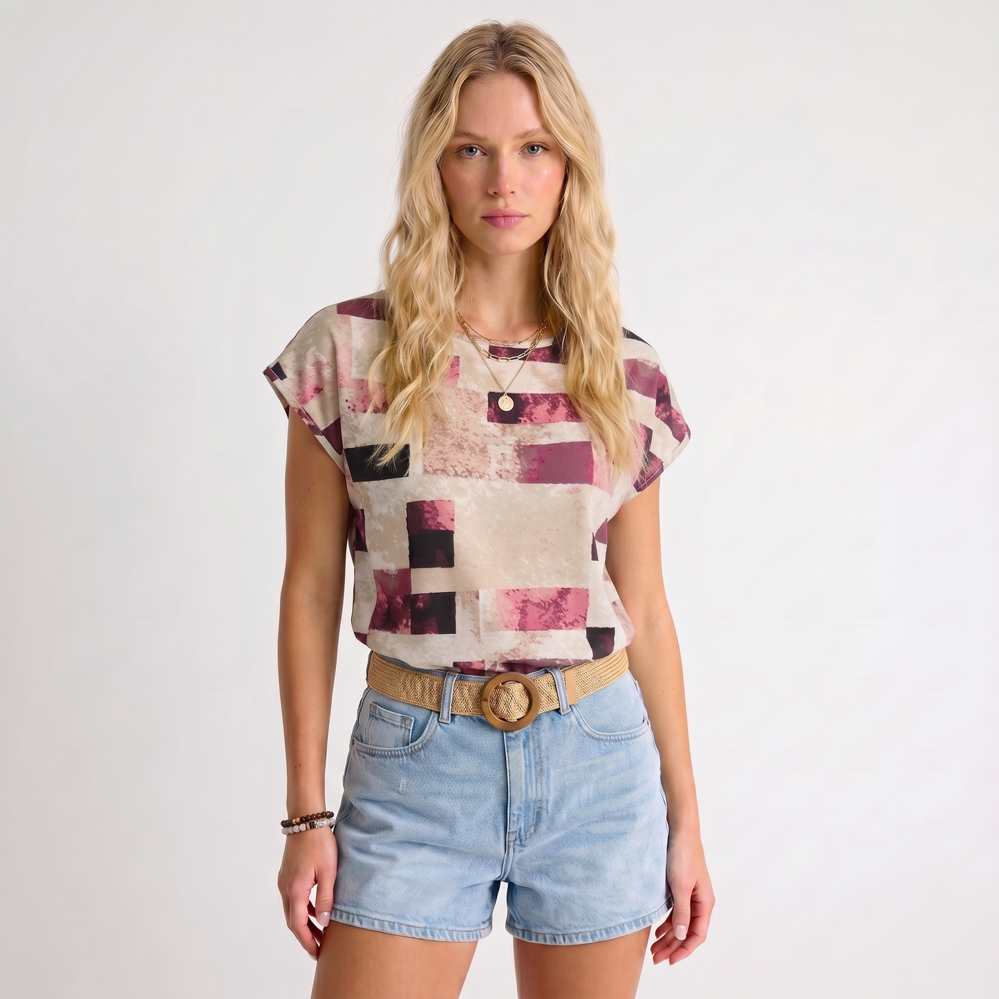 Carla | Elegantes T-Shirt mit Abstrakt-Muster