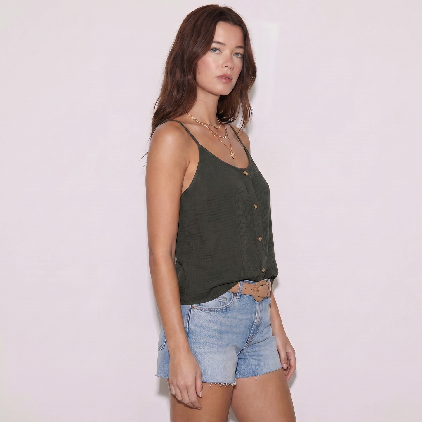 Elena | Elegantes Sommertop mit Knopfleiste