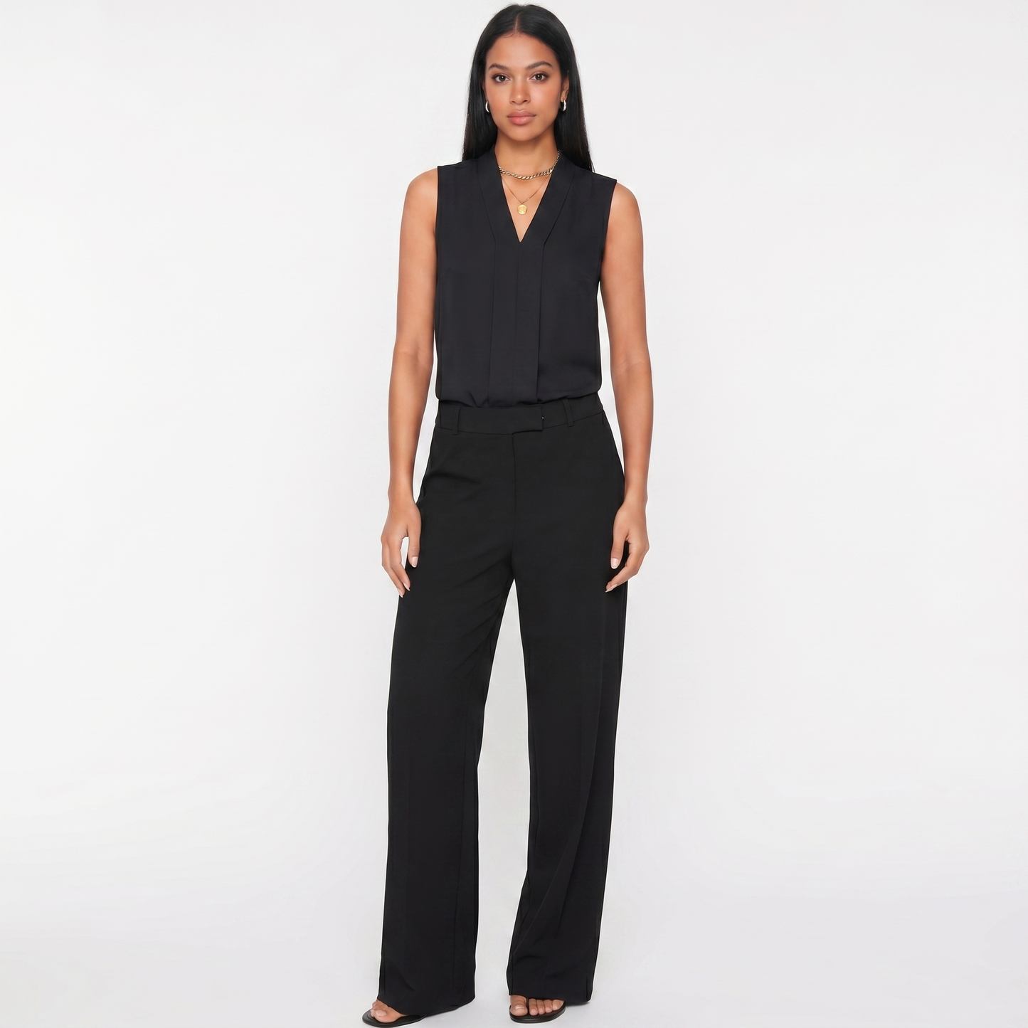 Sophia | Elegante ärmellose Bluse mit V-Ausschnitt