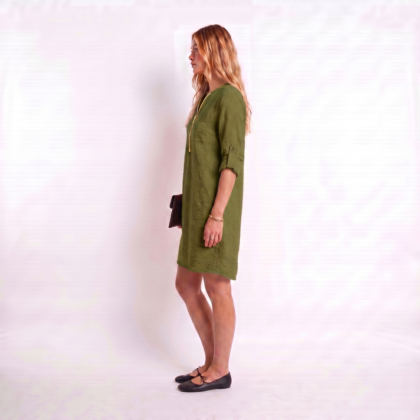 Malia | Texturiertes Sommerkleid mit Reißverschluss