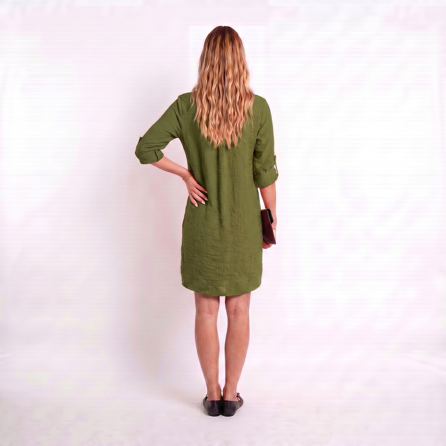 Malia | Texturiertes Sommerkleid mit Reißverschluss
