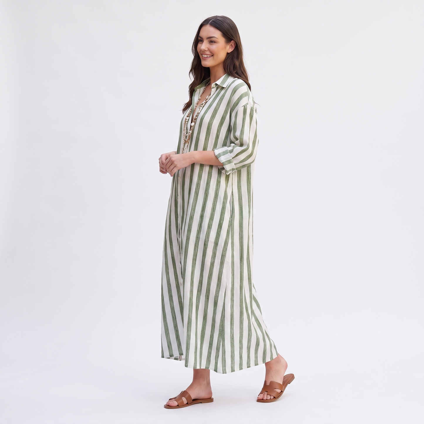 Vera | Gestreiftes Maxikleid