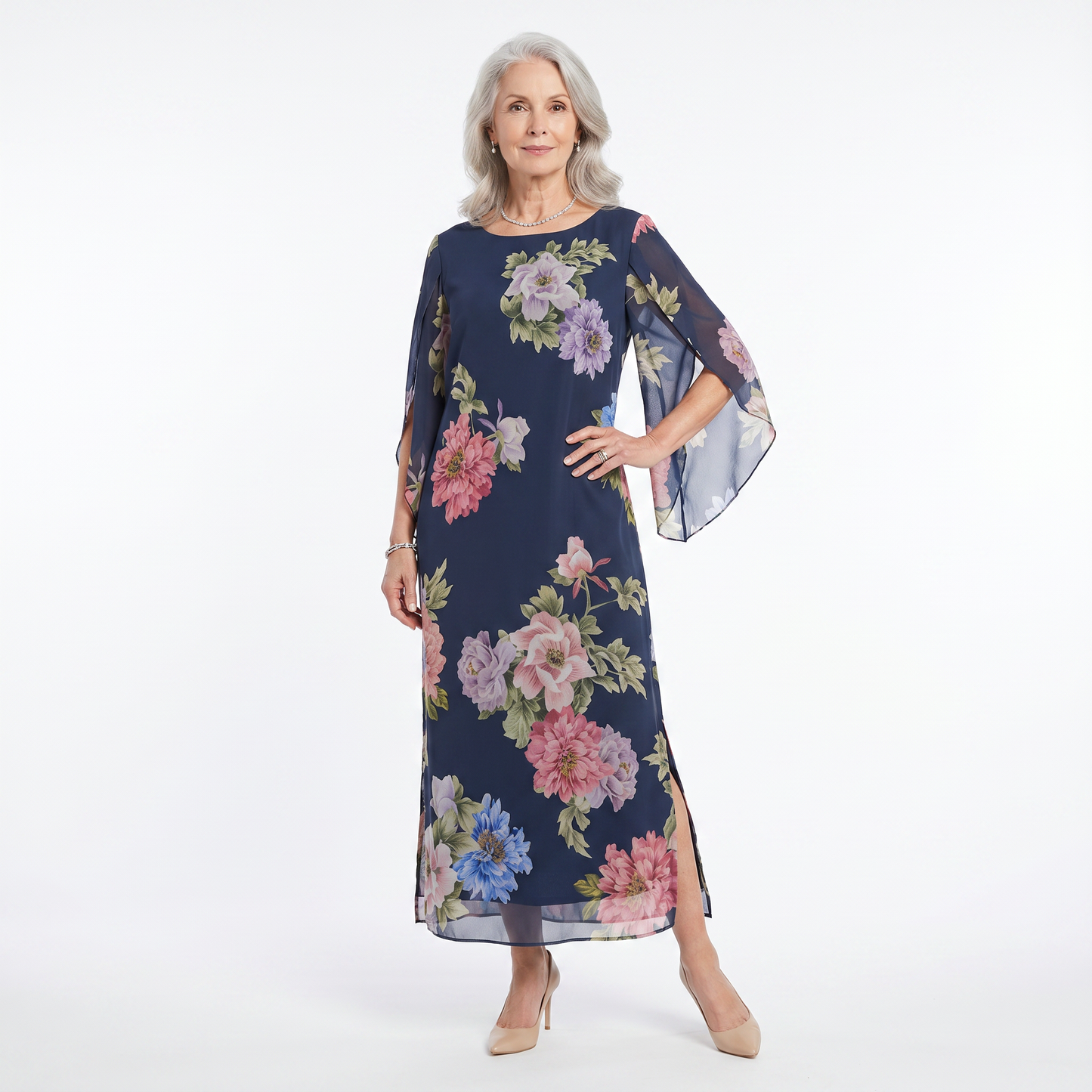 Josefine | Elegantes bedrucktes Sommerkleid