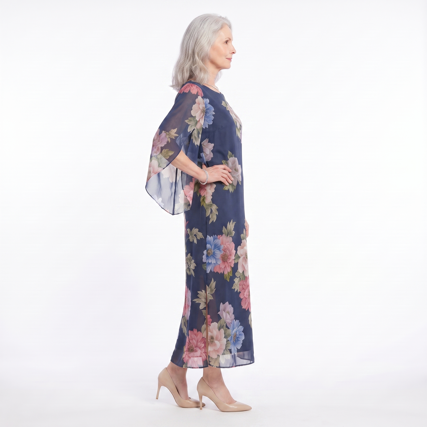 Josefine | Elegantes bedrucktes Sommerkleid